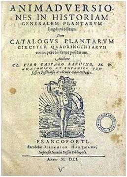 Animadversiones in historiam generalem plantarum 1601